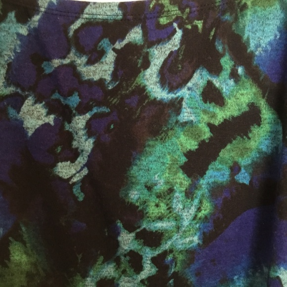 Ladies Elastic Waist Skirt Blue/ Green/ Black Size 12 - Picture 3 of 5
